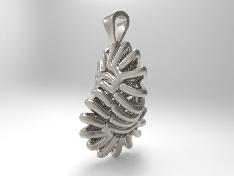 Muse – pièce génératif imprimé en 3D, vue 1 / generative 3D-printed piece