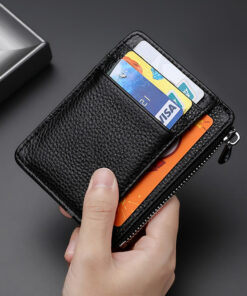 Minimalist slim leather card holder - Image 3