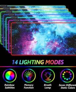 Tapis de souris gaming XXL avec éclairage RGB – Image 3