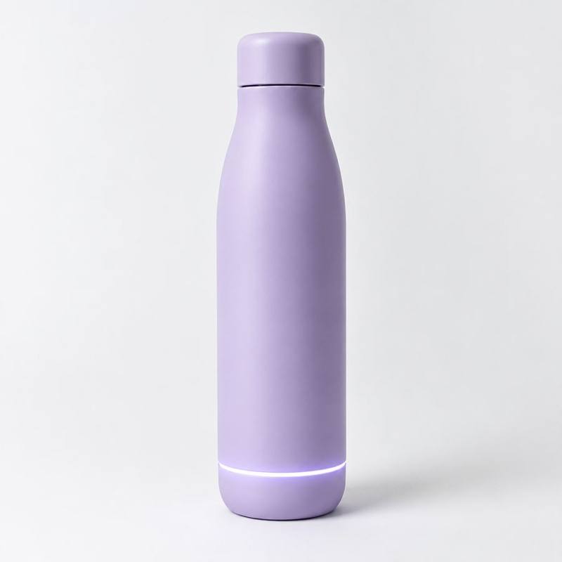 Bouteille d'eau connectée avec rappel lumineux