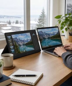 Alternative view of Support de moniteur portable pliable