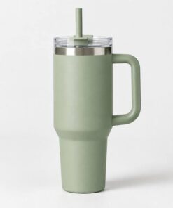 Tumbler isolé 40 oz avec poignée et paille