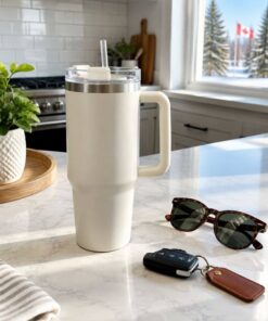 Alternative view of Tumbler isolé 40 oz avec poignée et paille