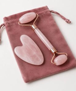 Ensemble gua sha (pierre et rouleau)