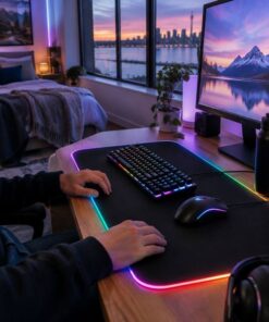 Alternative view of Tapis de souris gaming XXL avec éclairage RGB