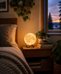 Alternative view of Lampe lune 3D à éclairage multicolore