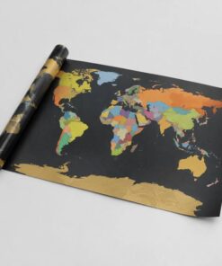 Carte du monde à gratter pour voyageurs