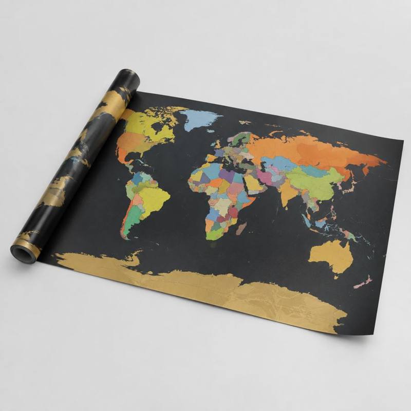 Carte du monde à gratter pour voyageurs