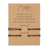 Bracelets Couple Soleil et Lune Tressés à la Main - Ensemble 2 pcs BR20Y0263-1
