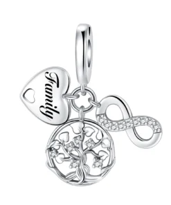 Alternative view of Pendentif Perle Chiffre en Argent Sterling pour Bracelet Pandora - Chien