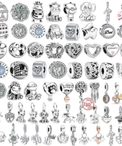 Pendentif Perle Chiffre en Argent Sterling pour Bracelet Pandora - Chien