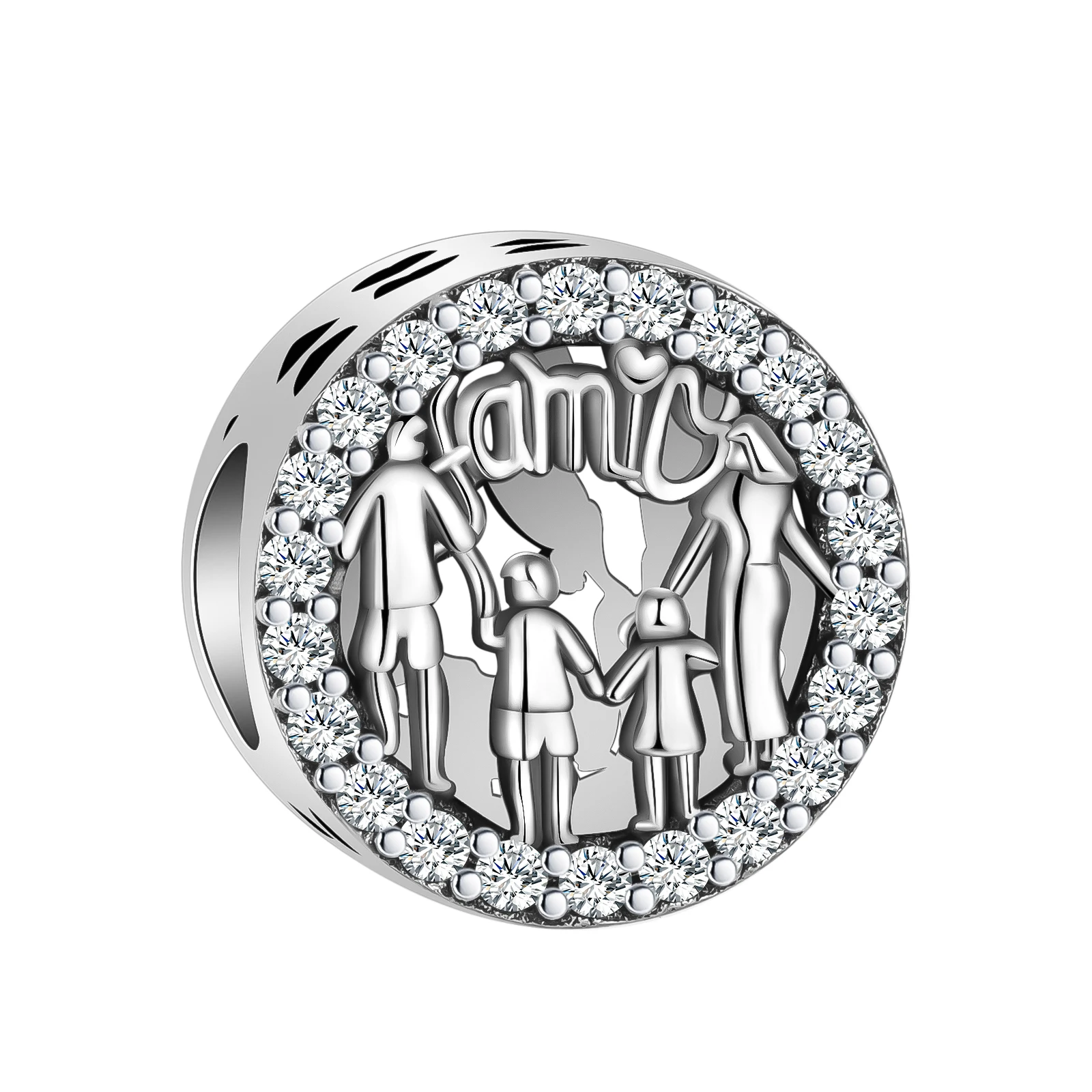 Pendentif Perle Chiffre en Argent Sterling pour Bracelet Pandora - Chien - Image 4