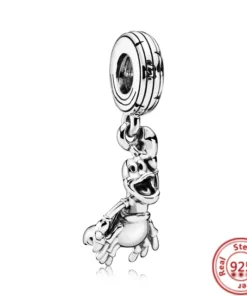 Pendentif Perle Chiffre en Argent Sterling pour Bracelet Pandora - Y398