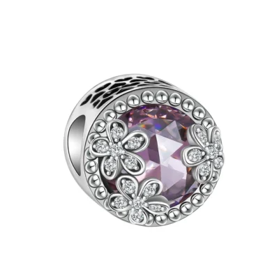 Pendentif Perle Chiffre en Argent Sterling pour Bracelet Pandora - SCR6073