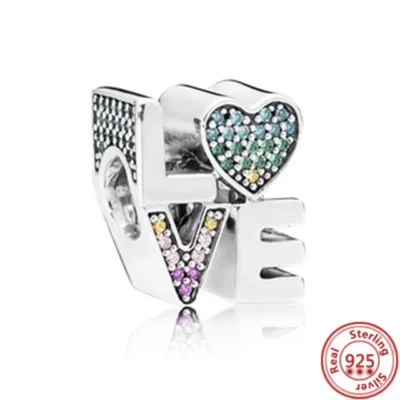 Breloque Chiffre en Argent Sterling pour Bracelet Pandora - Cadeau Femme
