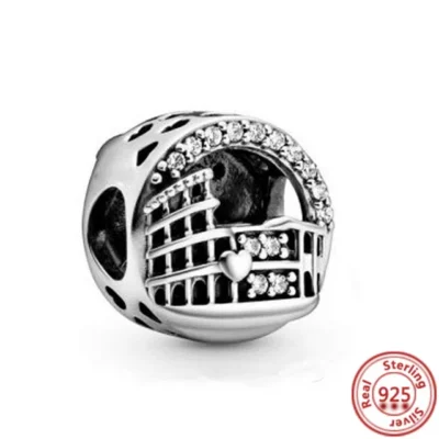 Pendentif Perle Chiffre en Argent Sterling pour Bracelet Pandora - Y561