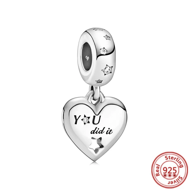 Breloque Chiffre en Argent Sterling pour Bracelet Pandora - Cadeau Femme