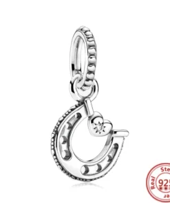 Pendentif perle famille chiot en argent sterling 925 compatible Pandora