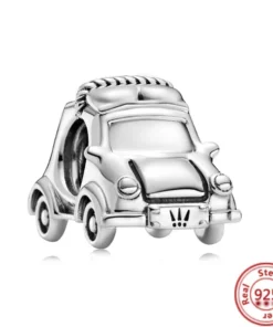 Pendentif perle famille chiot en argent sterling 925 compatible Pandora
