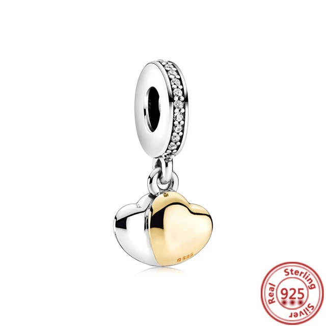 Pendentif perle famille chiot en argent sterling 925 compatible Pandora