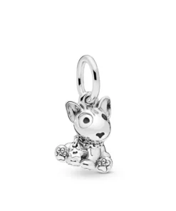 Pendentif perle famille chiot en argent sterling 925 compatible Pandora