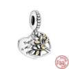 Pendentif perle famille chiot en argent sterling 925 compatible Pandora