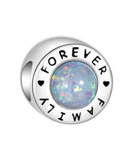 Pendentif perle famille chiot en argent sterling 925 compatible Pandora