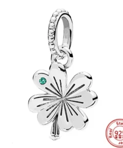Pendentif perle famille chiot en argent sterling 925 compatible Pandora