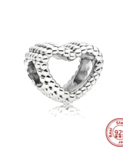 Pendentif perle famille chiot en argent sterling 925 compatible Pandora