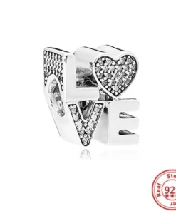 Pendentif perle famille chiot en argent sterling 925 compatible Pandora