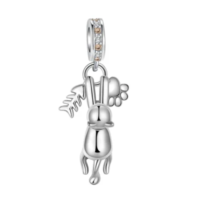 Pendentif Perle Chiffre en Argent Sterling pour Bracelet Pandora - SCR6051