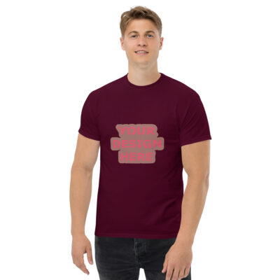T-shirt classique 100 % coton pour homme