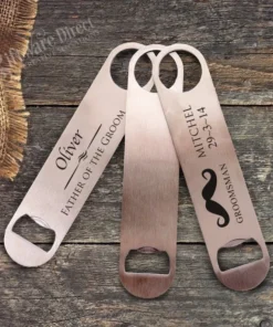Ouvre-bouteille gravé pour garçon d’honneur en acier inoxydable - Cadeau mariage