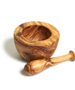 Natural Olive Wood Mortar & Pestle