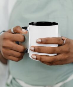 15 once mugs, inner color, BLACK, and handle