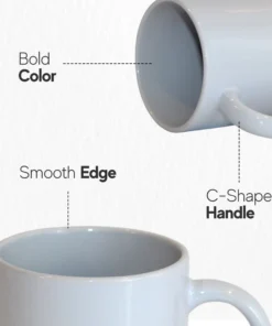Alternative view of White 11 oz Mugs, AAA Coating