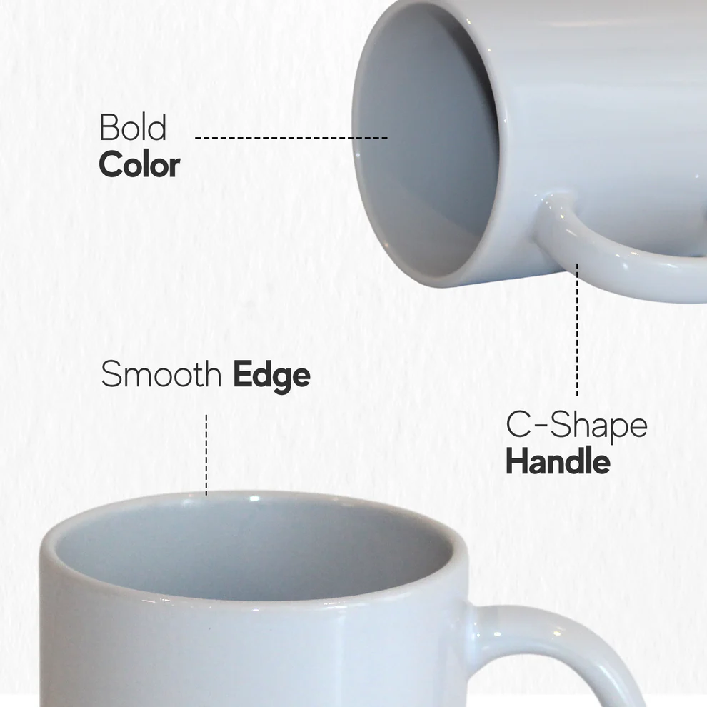 White 11 oz Mugs, AAA Coating - Image 2
