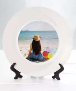 White Round Ceramic Plate