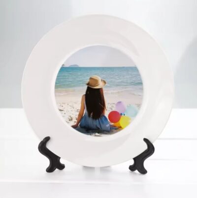 White Round Ceramic Plate