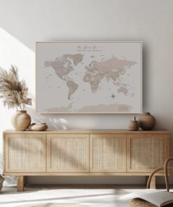 Carte du monde politique personnalisée en français