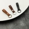 Porte-clés personnalisé en cuir véritable – Cadeau unique