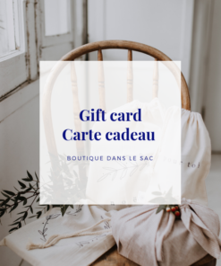 Carte-cadeau virtuelle Dans le sac – cadeau écoresponsable Québec