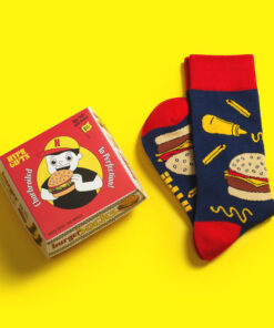 Chaussettes hamburger – Cadeau original pour amateurs de burgers