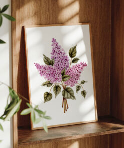 Affiche Bouquet de lilas – Décoration printanière et nostalgique