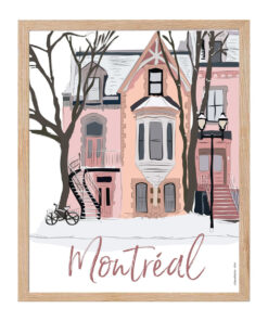Affiche L’hiver à Montréal – Décoration hivernale Québec