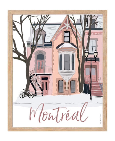 Affiche L’hiver à Montréal – Décoration hivernale Québec