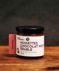 Tartinade noisettes, chocolat noir & érable