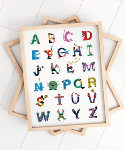 Affiche alphabet – Décoration chambre enfant Québec