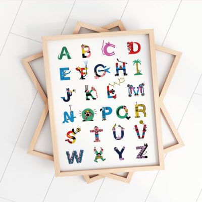 Affiche alphabet – Décoration chambre enfant Québec