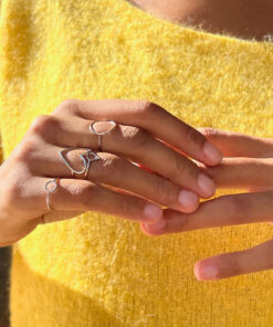 Bague avec coeur – Argent sterling